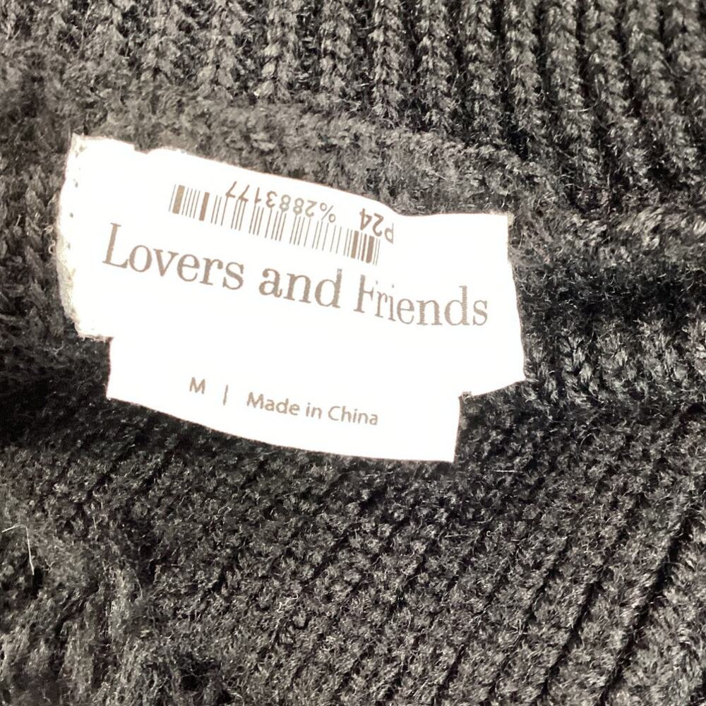 Lovers And Friends Distressed Black Keeney Sweater Dress Size M - Picture 4 of 4